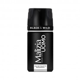 Desodorante Malizia Uomo Black & Wild EDT Masculino 150ml
